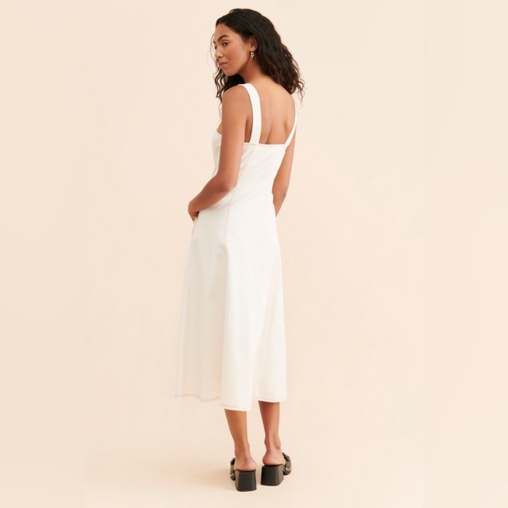 Anthropologie Overall Zip Front Midi Dress By Forever That Girl - Picture 2 of 16